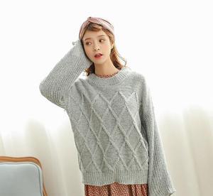 春季针织新风尚 韩版喇叭袖与经典菱形针织衫的批发优选